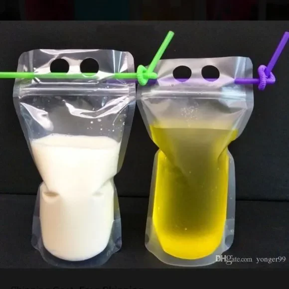 19 Oz Drink Pouches With Straw - Picture 2 of 2